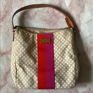 Kate Spade New York Cream Canvas Bag (comes with wallet)